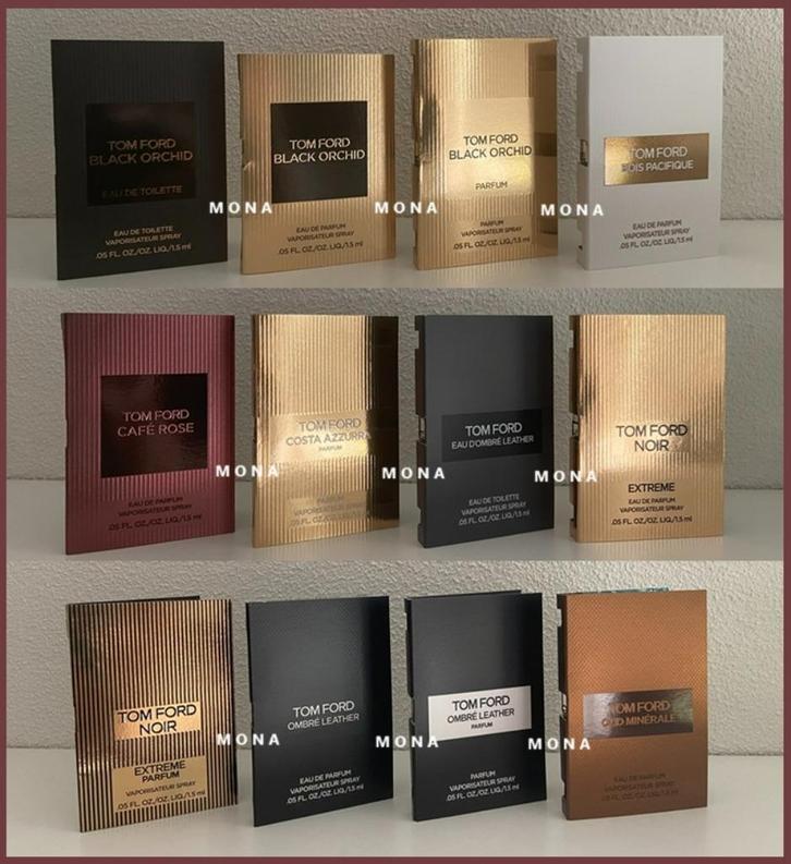 TomFord set 12 niche parfum samples proefjes testers, Sieraden, Tassen en Uiterlijk, Uiterlijk | Parfum, Nieuw, Verzenden
