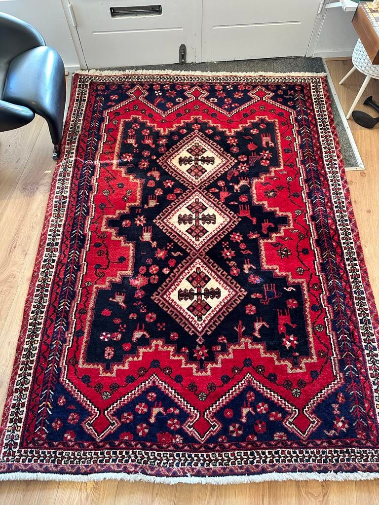 Handgeknoopt Perzisch tapijt - IKEA Persien AFSHAIC 155x218, Ophalen, 150 tot 200 cm, 200 cm of meer, Zo goed als nieuw