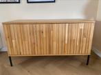 WOOOD New Gravure Tv-meubel B 100 cm - Eiken - Naturel, Ophalen, Met deur(en), 100 tot 150 cm, Zo goed als nieuw