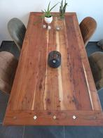 teakhout eetkamertafel, Huis en Inrichting, Tafels | Eettafels, Ophalen, Gebruikt, Teakhout, 50 tot 100 cm