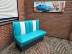 FIFTIES SIXTIES  BEL AIR DINER BANK STOELEN MET TAFEL, Ophalen, Blauw, Vier, Metaal