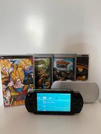 Sony PSP spelcomputer zwart, met 3 games, 1 film en hoes, Spelcomputers en Games, Spelcomputers | Sony PSP, Gebruikt, Verzenden