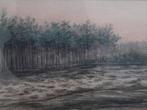 Schilderij Zandverstuiving op de Veluwe met lijst, Antiek en Kunst, Kunst | Schilderijen | Klassiek, Ophalen