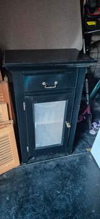 Kastje kast met deur ladekast sidetable opknapper, Ophalen of Verzenden, Gebruikt, Vrijstaande haard, Elektrische haard