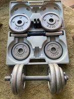 2 Halters net gewichten, Sport en Fitness, Fitnessmaterialen, Ophalen, Gebruikt, Halterset