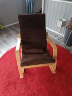 Schommelstoel, Ophalen, Hout, Gebruikt, Bruin