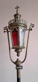 Koperen neogotische processielamp uit Nederland, jaren 20, Antiek en Kunst, Ophalen of Verzenden, Koper