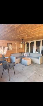 Loungeset met hocker, Tuin en Terras, Tuinsets en Loungesets, Ophalen, Zo goed als nieuw, Wicker, Hocker