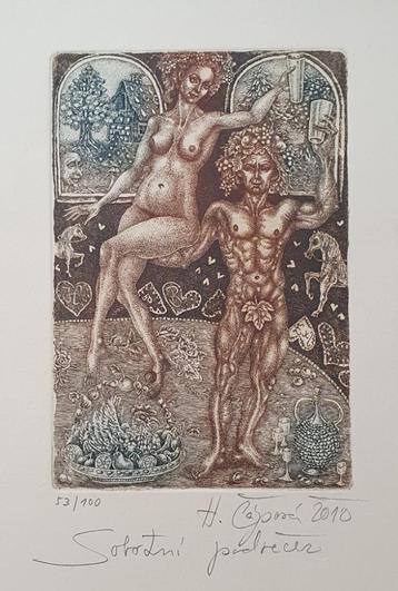 Exlibris /Ex libris H. Capova, bacchante beschikbaar voor biedingen