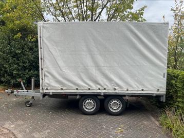 Grote plateau-aanhanger Anssems PSX2 / D20 met hoge huif beschikbaar voor biedingen