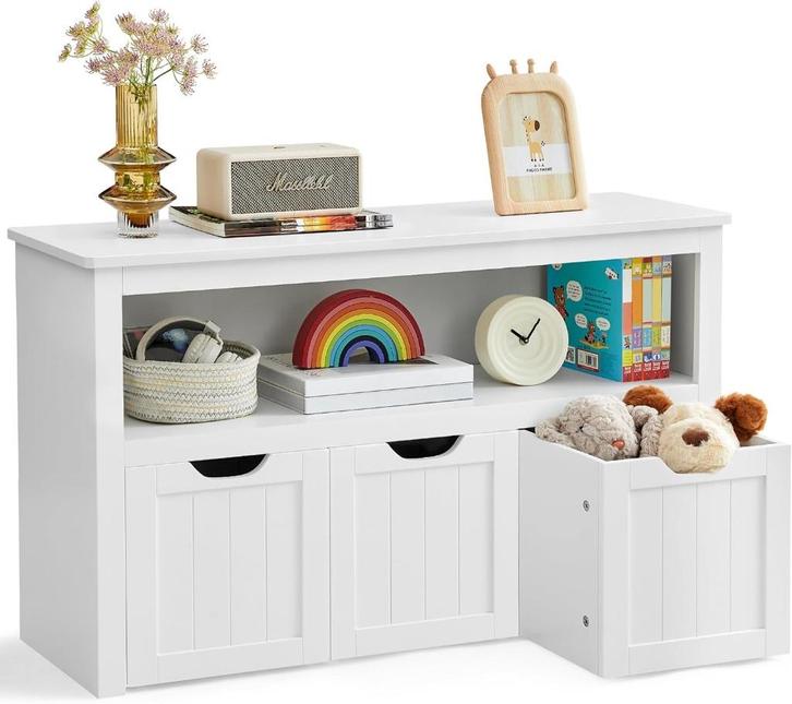 VASAGLE speelgoedopberger met 3 lades | Nieuw in doos, Kinderen en Baby's, Kinderkamer | Commodes en Kasten, Nieuw, Commode, Minder dan 90 cm