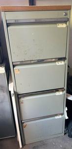 Vintage dossierkast met 4 laden, Ophalen, Gebruikt, 100 tot 150 cm, 50 tot 100 cm