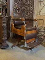 antieke kappersstoel kapper barbershop barbier Barber stoel, Antiek en Kunst, Ophalen of Verzenden