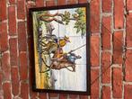 Don Quichot & Sancho Panza – tegel-tableau, V. Quismondo, Antiek en Kunst, Ophalen of Verzenden