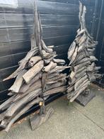 Kerstboom zwart driftwood hout 4 stuks, Ophalen, Zo goed als nieuw