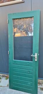 Hardhouten buiten deur balkondeur 825x2110, Cv-ketel of Combi-ketel, Minder dan 60 cm, Ophalen of Verzenden, Zo goed als nieuw