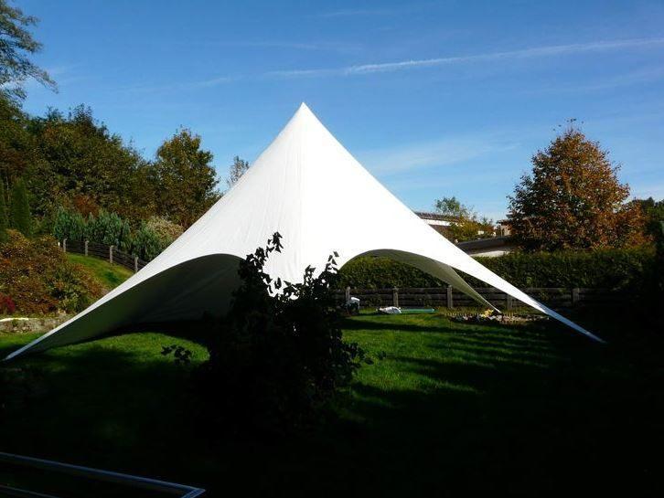 Professionele Witte Stertent. Starshade. 14m x 14m. Wit., Tuin en Terras, Partytenten, Nieuw, Stertent, 8 meter of meer, Ophalen of Verzenden