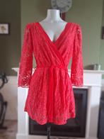 Rinascimento rode kanten jumpsuit L gratis verz, Verzenden, Zo goed als nieuw, Rood, Rinascimento
