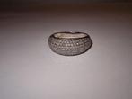 Sterling Zilveren ring met 26 Diamanten - Maat 18-19, 18 tot 19, Gebruikt, Ophalen of Verzenden, Dame of Heer
