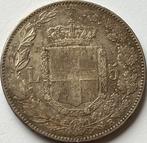 Italië hele nette vijf lire 1879R, Ophalen of Verzenden, Italië, Losse munt, Zilver
