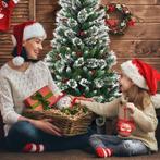 Kerstboom Met En Rode Bessen & Sneeuw 180cm Inklapbaar Nieuw, Ophalen of Verzenden