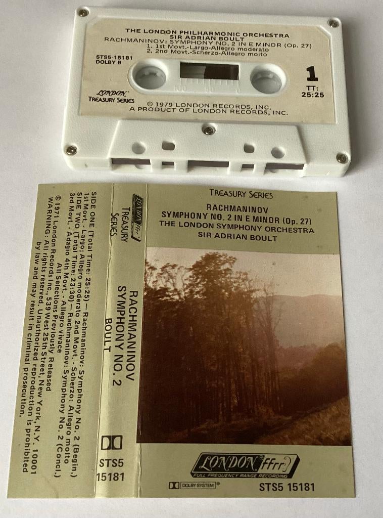 Rachmaninov symphony no 2 Adriaan Boult MC, Cd's en Dvd's, Gebruikt, Klassiek, 1 bandje, Ophalen of Verzenden