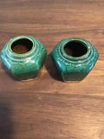 Gemberpotjes, oud 2 stuks, Overige kleuren, Ophalen of Verzenden, Minder dan 50 cm, Glas