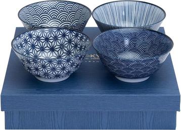 Tokyo Design Studio Nippon Blue Set van 4 Kommen in giftbox beschikbaar voor biedingen