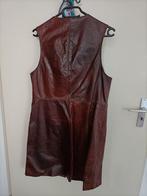 Bordeaux rode leren jurk mt 38-42, Kleding | Dames, Maat 38/40 (M), Ophalen of Verzenden, Gedragen, Boven de knie