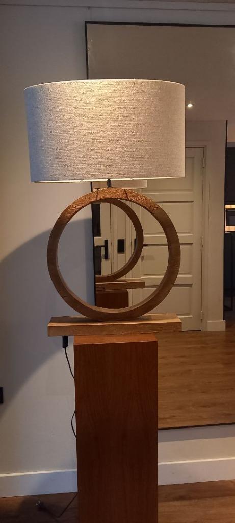 Colmore By Diga Tafellamp 52x13x63 cm Bruin (excl. kap), Huis en Inrichting, Lampen | Tafellampen, Nieuw, 50 tot 75 cm, Metaal