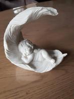 beeldje baby engel in blad wit mel-o-design kado idee, Verzamelen, Beelden en Beeldjes, Nieuw, Ophalen of Verzenden