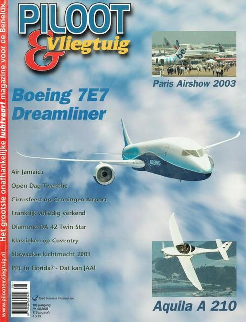 Piloot & Vliegtuig 2003 nr. 8 (o.a. Vickers Vanguard), Boeken, Vervoer en Transport, Gelezen, Vliegtuig, Verzenden