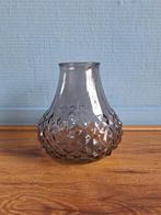 Glazen vaas met ruitmotief, Gebruikt, Overige kleuren, Ophalen of Verzenden, Glas