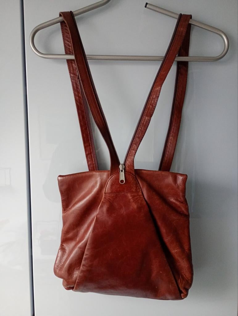 Leren Bosboom Ruszak Rugtas, Ophalen of Verzenden, Gebruikt, Bruin, Handtas