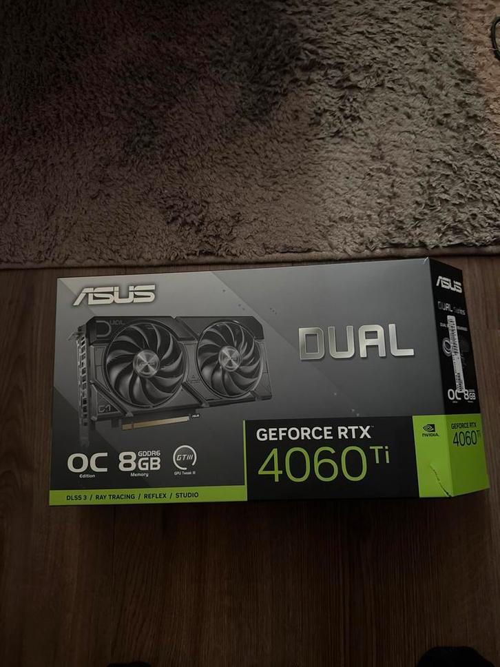 Asus Dual GeForce RTX 4060 Ti 8GB OC, Computers en Software, Videokaarten, Zo goed als nieuw, Nvidia, PCI-Express 4.0, GDDR6, HDMI