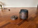Antieke Koperen Pot met Deksel, Antiek en Kunst, Ophalen of Verzenden, Koper