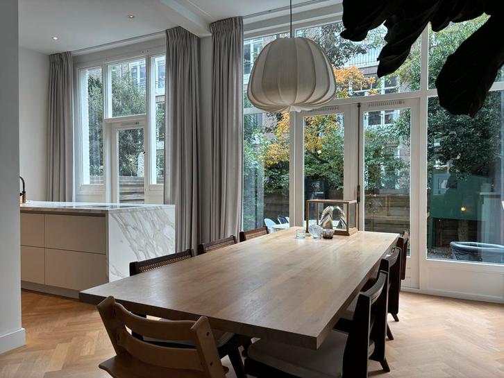 Kvadrat Beige/Grijs Gordijnen - 2 sets beschikbaar, Huis en Inrichting, Stoffering | Gordijnen en Lamellen, Zo goed als nieuw