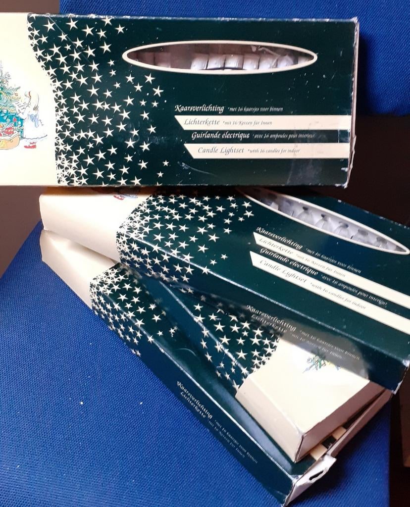 Kerst verlichting kaarsjes met knijpers 4x16, Diversen, Kerst, Ophalen of Verzenden, Zo goed als nieuw
