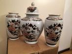 Trio Sier vazen, Overige kleuren, Aardewerk of Porselein, Ophalen of Verzenden, Zo goed als nieuw