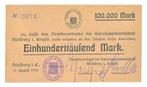 Duitsland 100.000 Mark 1923 Noodgeldbon Stollberg