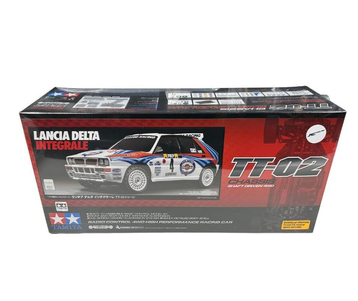 Tamiya 58570 1/10 RC Lancia Delta TT-02 rc auto, Hobby en Vrije tijd, Modelbouw | Radiografisch | Auto's, Nieuw, Auto onroad, Elektro