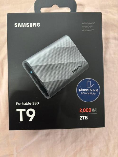 Samsung T9 Portable SSD 2TB-2000 MB/s - NEW, Computers en Software, Harde schijven, Nieuw, Laptop, Extern, SSD, USB, Ophalen of Verzenden