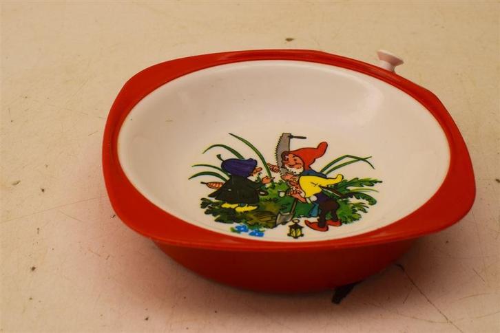 Warmhoudbord met prent van kabouters 47441, Huis en Inrichting, Keuken | Servies, Gebruikt, Bord(en), Overige stijlen, Porselein