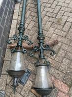 Antieke Gietijzeren Tuinverlichtingspalen met Glas, Antiek en Kunst, Ophalen