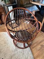 Rotan papasan stoel – vintage, Ophalen of Verzenden, Gebruikt, Bruin, Eén