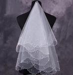Bruidssluier met parels, Verzenden, Nieuw, Wit, Accessoires