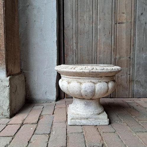Landelijke stenen tuinvaas vaas jardinière h. 27cm *Etage3*, Huis en Inrichting, Woonaccessoires | Overige, Zo goed als nieuw