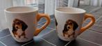 Twee Bekers Francien met Basset Hond opdrukken, Huis en Inrichting, Keuken | Servies, Ophalen of Verzenden, Zo goed als nieuw