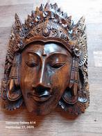 Vintage Balinees prachtig houten Masker 21/17 cm, Antiek en Kunst, Kunst | Niet-Westerse kunst, Ophalen