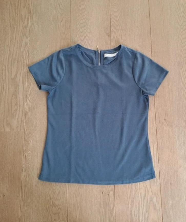 Costes | Maat M | Suedine, Alcantara stof, Kleding | Dames, T-shirts, Zo goed als nieuw, Maat 38/40 (M), Blauw, Korte mouw, Ophalen of Verzenden